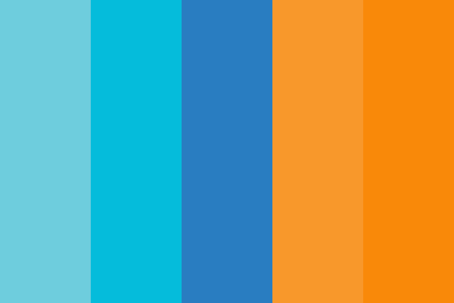 Orange and Blue Layered Hair Color Combinations - wide 4