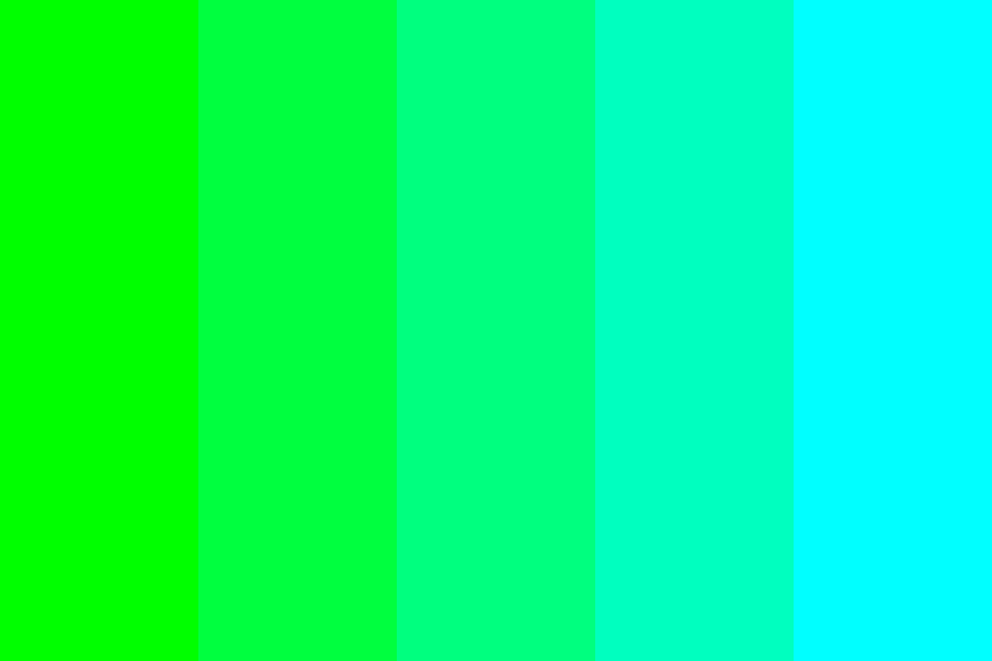 Green To Cyan Color Palette