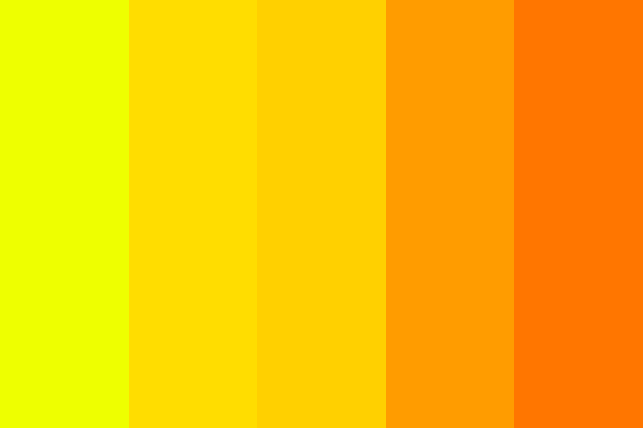 Yellow to orange Color Palette