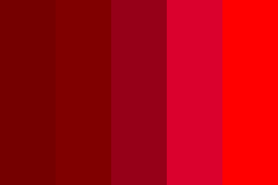 Reds for eyes color palette
