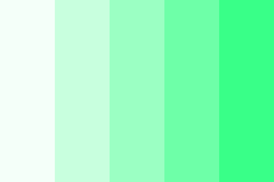 Electric Mint Green Color Palette