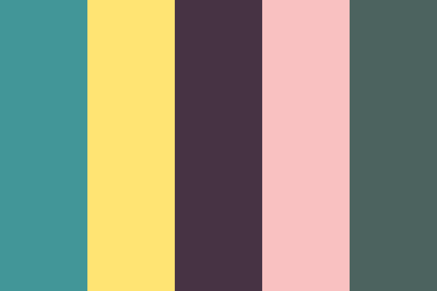 Teal Yellow And Purple Color Palette