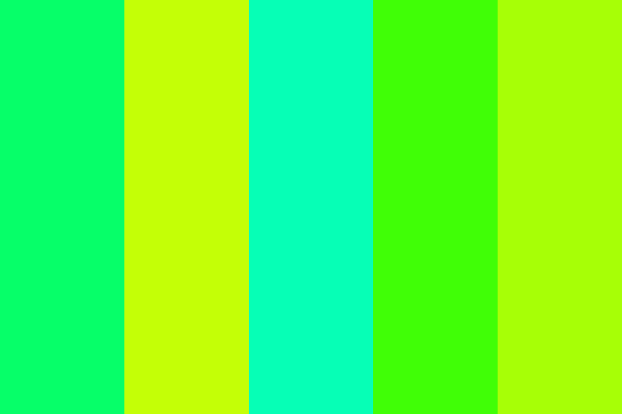 Fluorescent Slime color palette