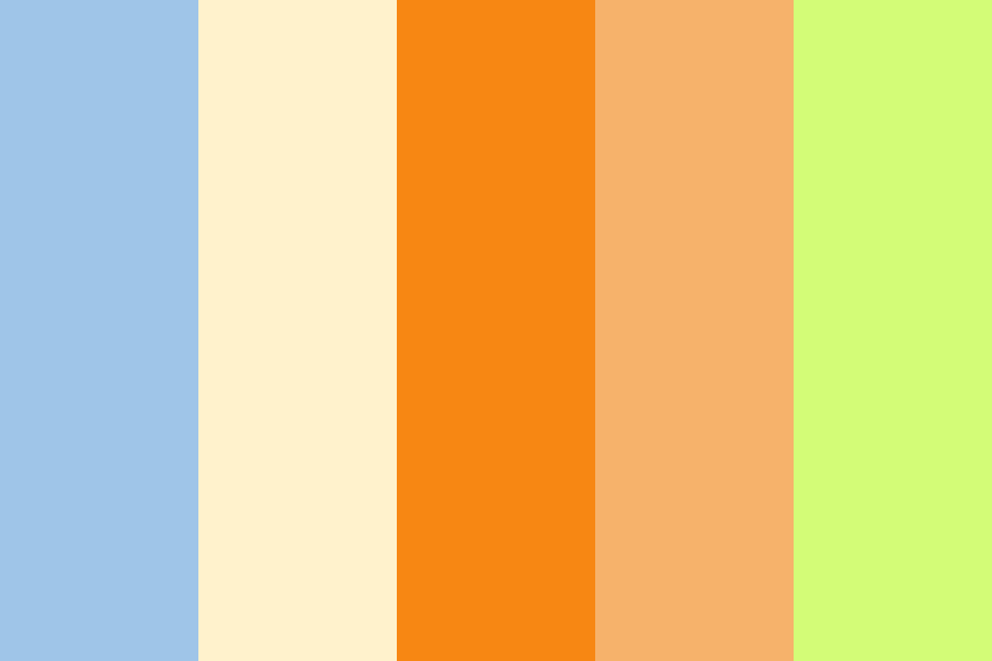 Peachy trend color palette