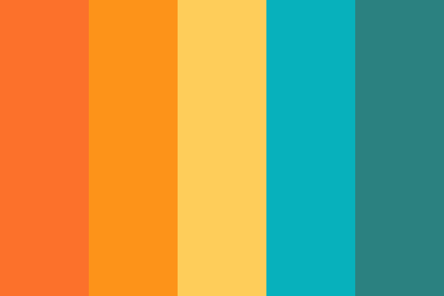 Orange and Mint color palette