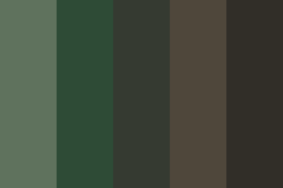 Forest Green and Brown Color Palette
