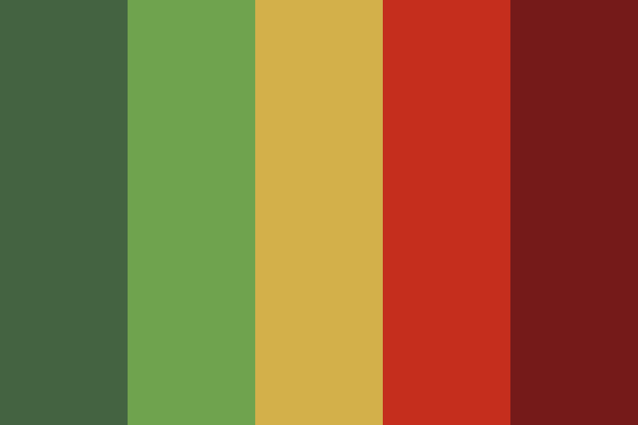Abstract Green And Red Color Palette