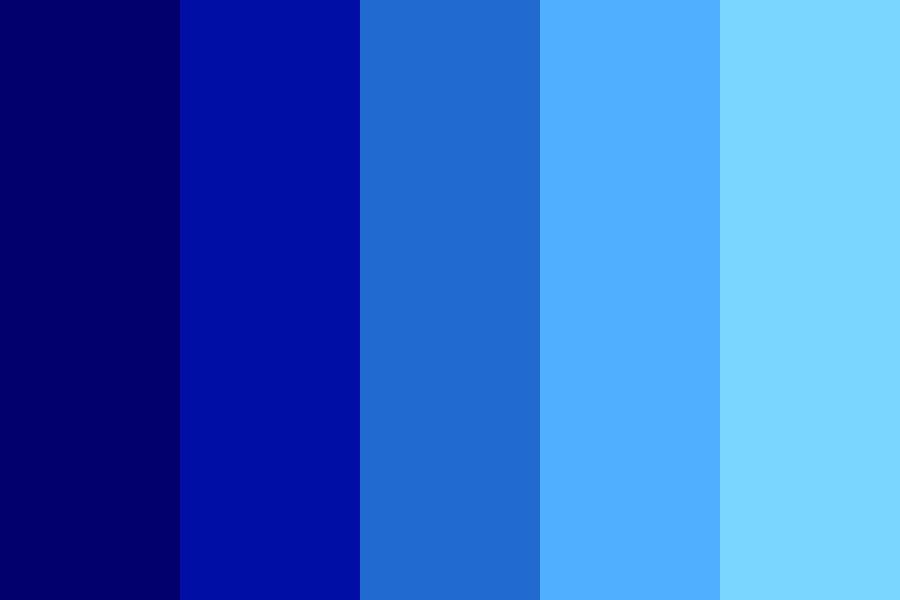 5 Shades of Blue Wall Color Palette