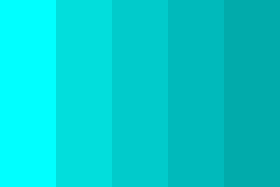 Cyan Gradient Color Palette