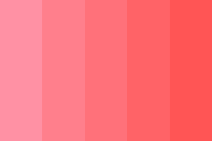Salmon Pink to Sunset Orange Color Palette