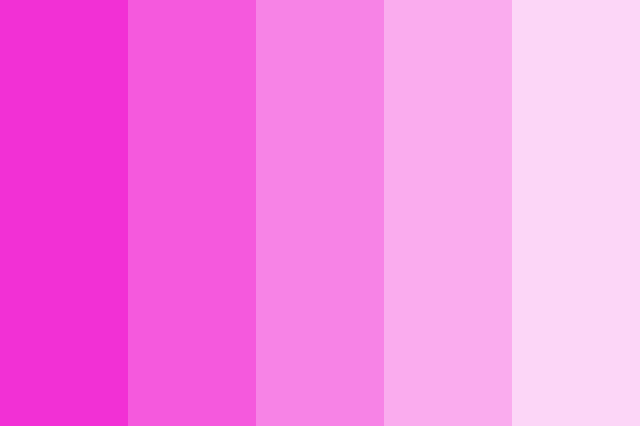5 Shades of Pink Color Palette