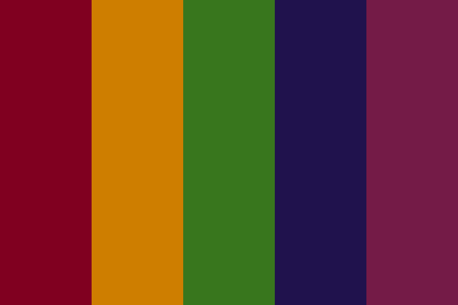 Jewel tone rainbow 2 color palette