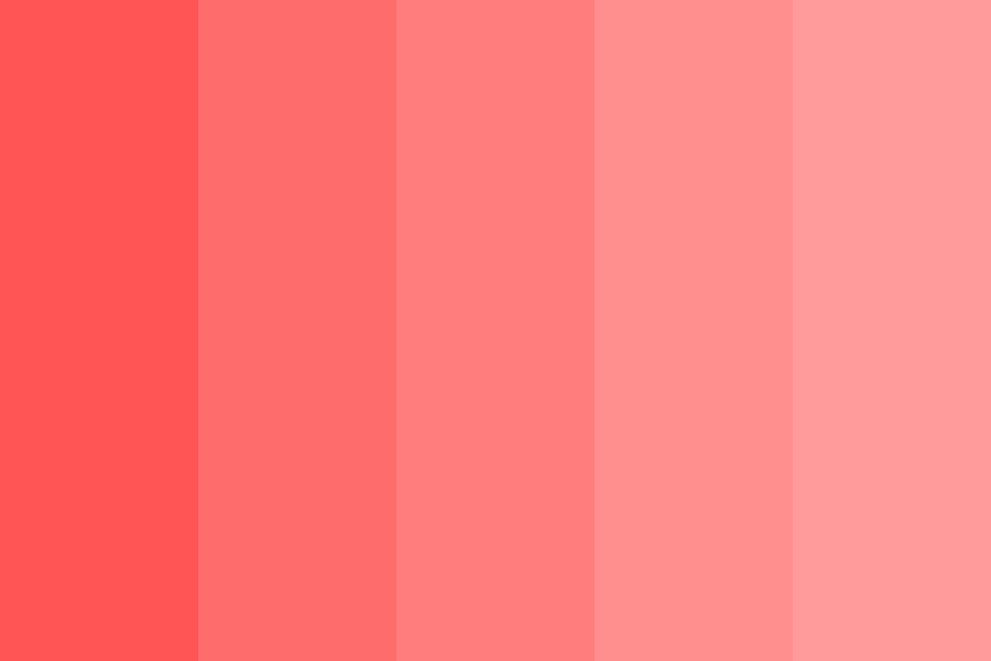 Redish pink fade color palette