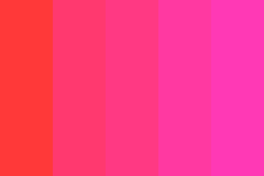 Red to Pink Fade Color Palette
