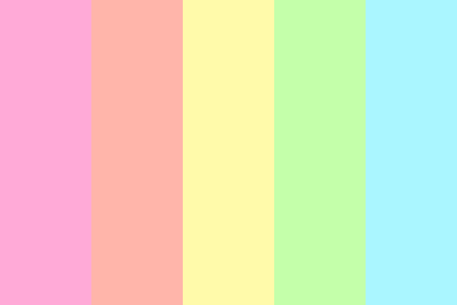 Pink to Yellow to Blue Fade Color Palette
