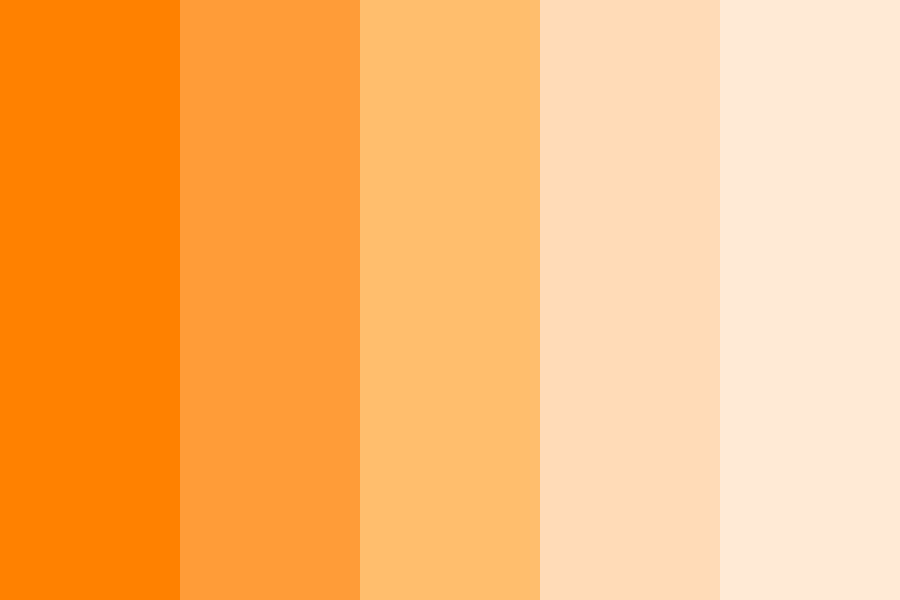 Bright To Light Orange Color Palette