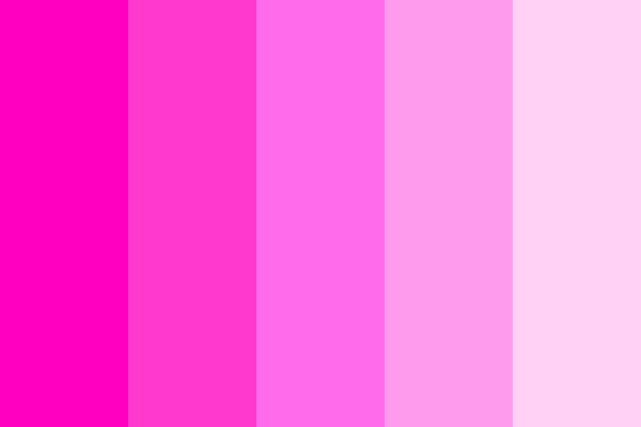Bright To Light Pink Color Palette