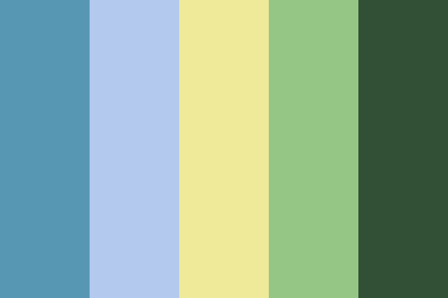 Blue Green Yellow Color Palette