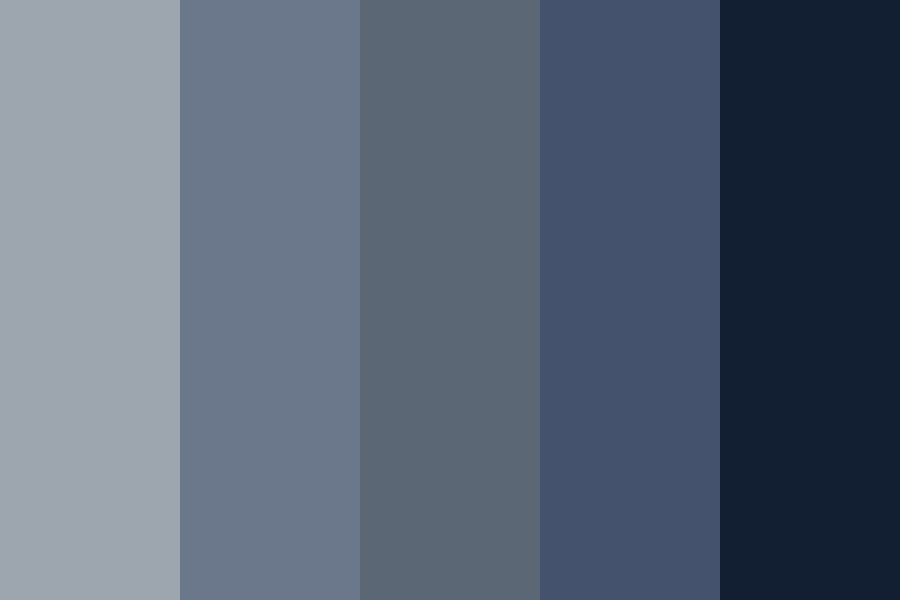 Blue grey scale Color Palette