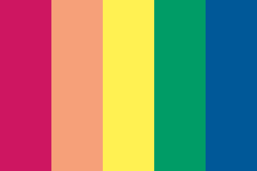 flashy rainbow color palette