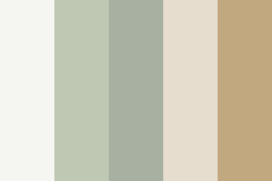 Soft Green Serenity color palette