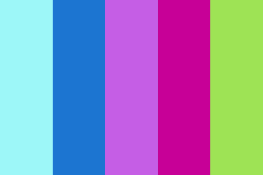 Cheerful cold colors color palette