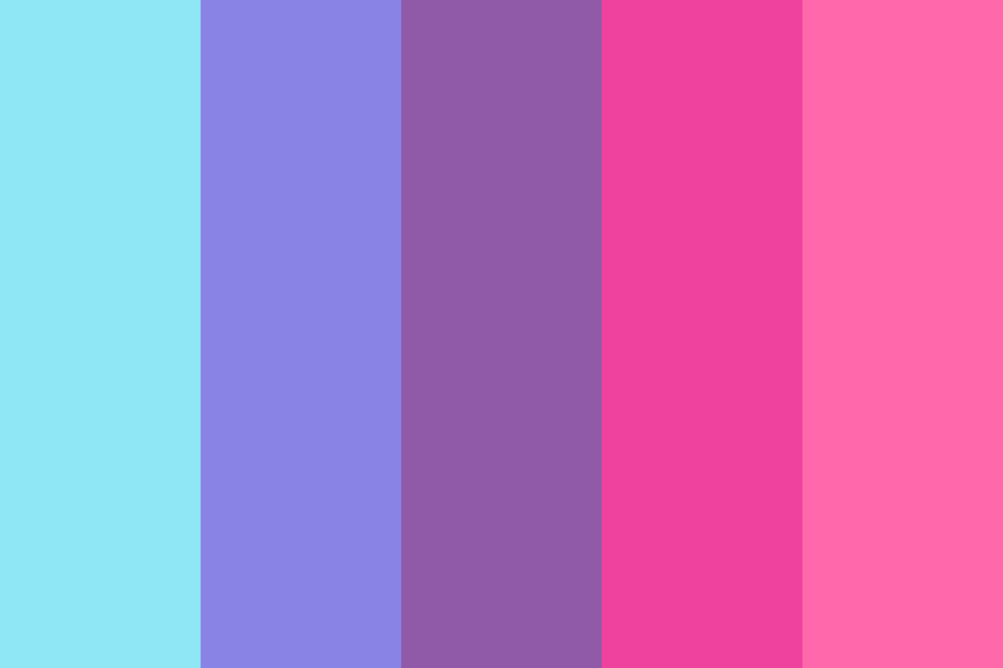 Blue and pink love color palette