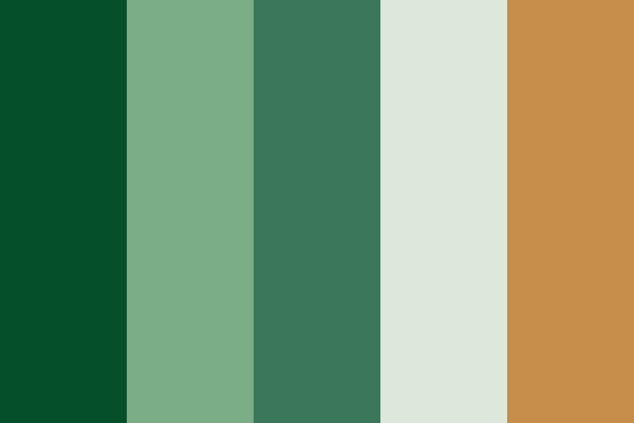 Green Peafoul Nouveau color palette