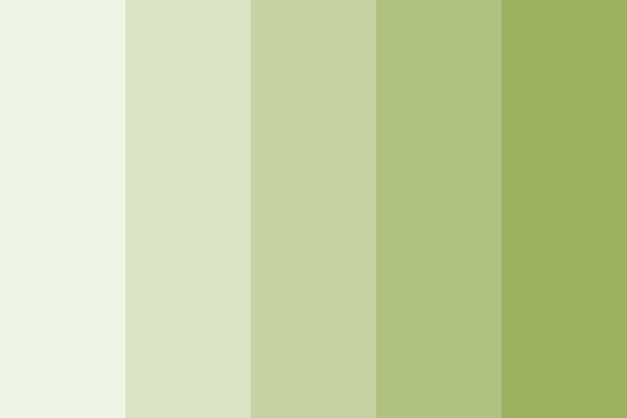 mono greens color palette