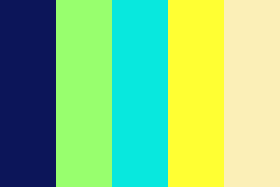 Navy lime green Color Palette