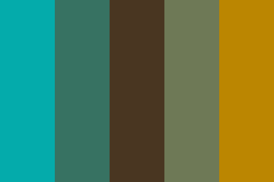 Teal and Gold Ablaze the Throne color palette