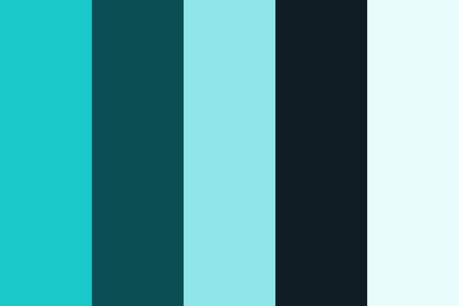 Light and Dark Broadcast Turquoise color palette
