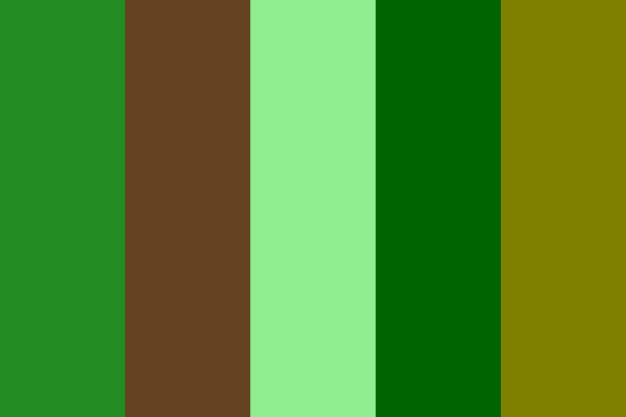 Forest Green and Earth Brown color palette