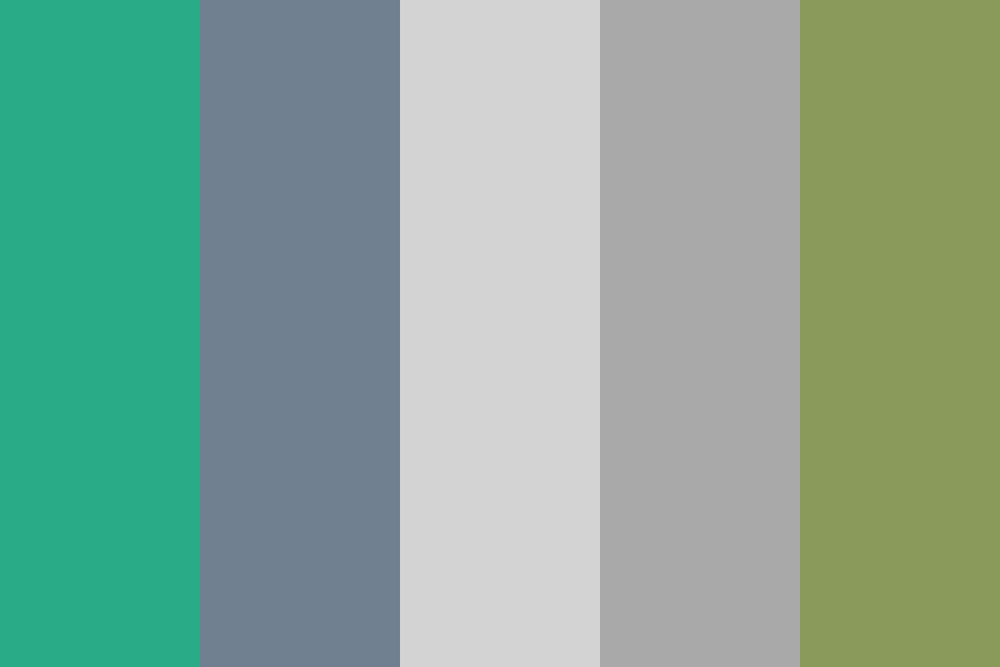 Jungle Green and Stone Gray color palette