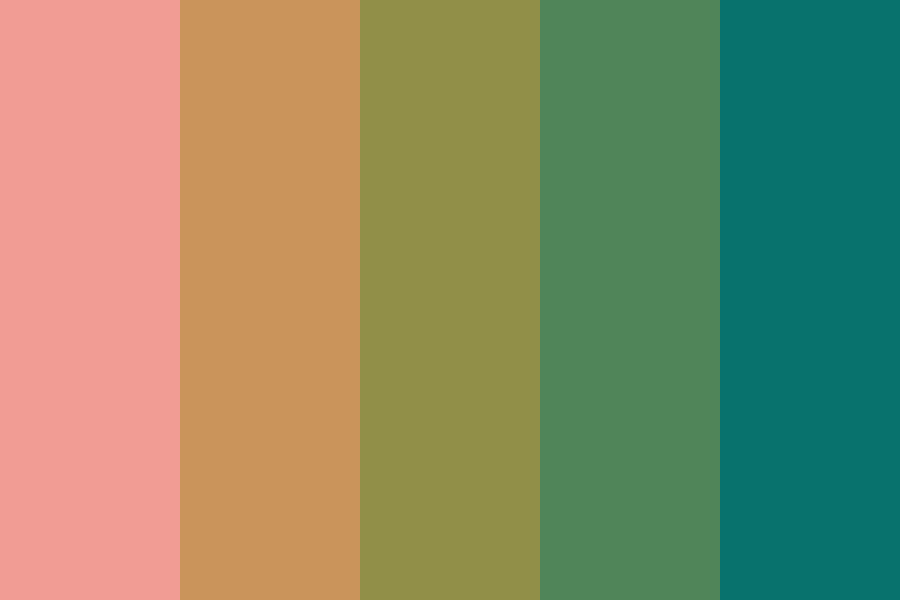blush to dark aquamarine color palette