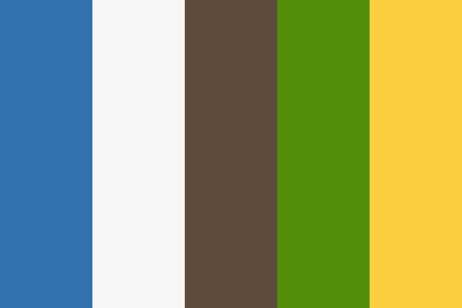 UC Blue with Green Yellow Accent color palette