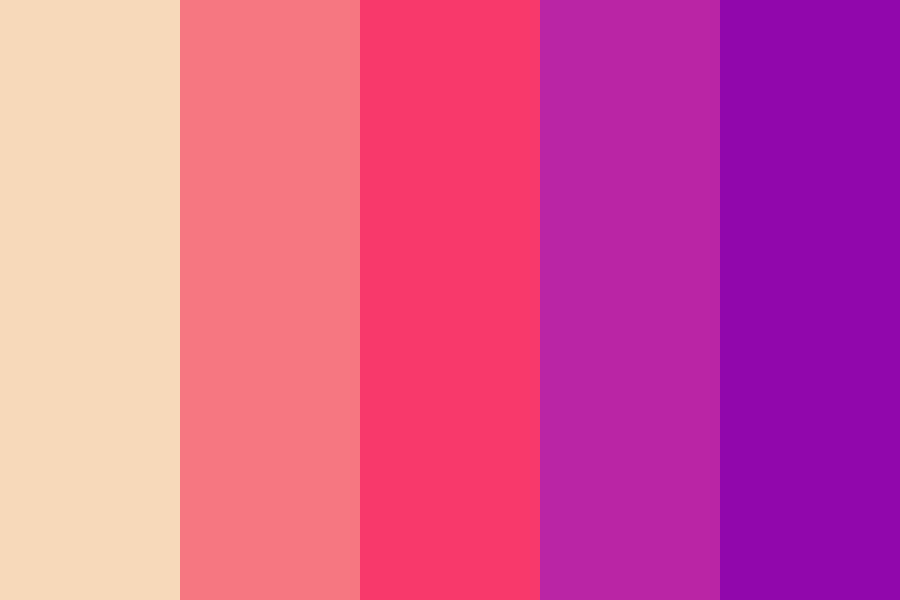 Rosy sunset color palette