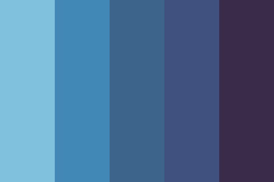Blue lake shades color palette