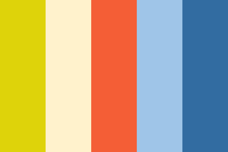 Summer towel color palette