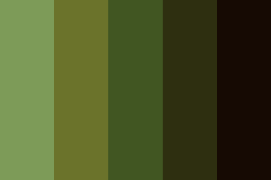 Dark olive colors color palette