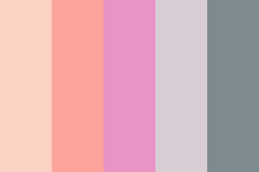 Pastel pink and pastel gray color palette