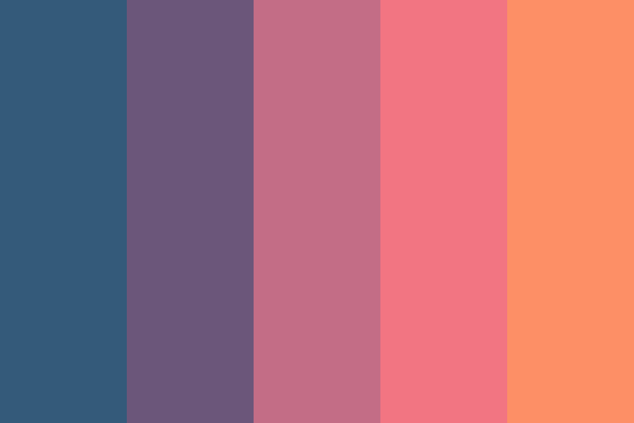 sunset in the ocean color palette