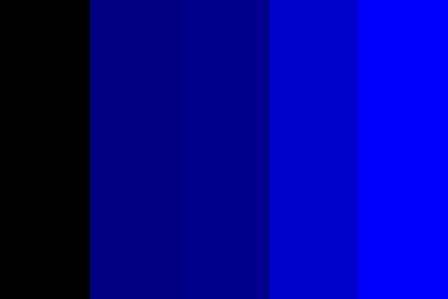 HEX 5 Black - Blue Color Palette