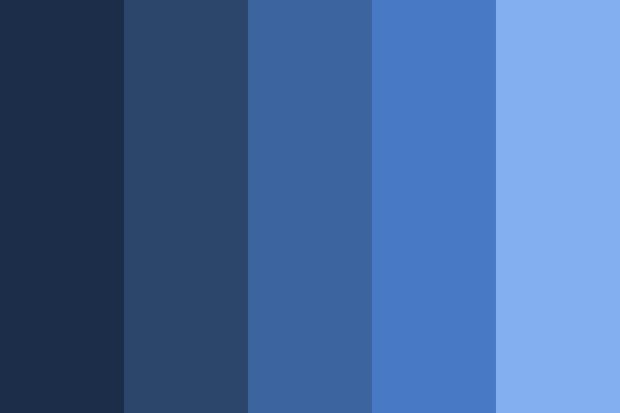 Dark Blue To Light Blue Color Palette