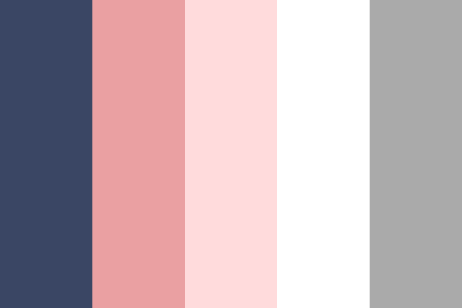 Navy Dark Pink Light Pink Grey Color Palette