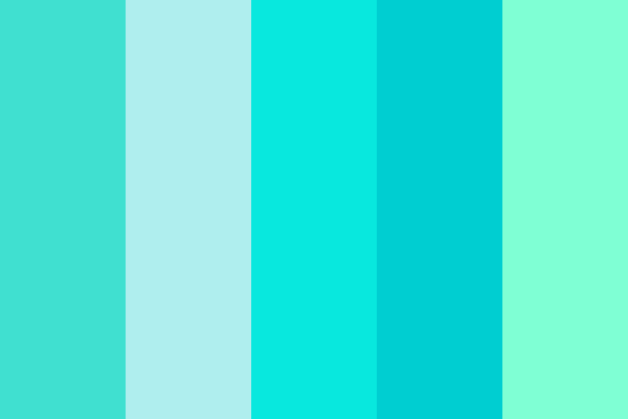 Teal-ish and Turquoise-ish palette color palette