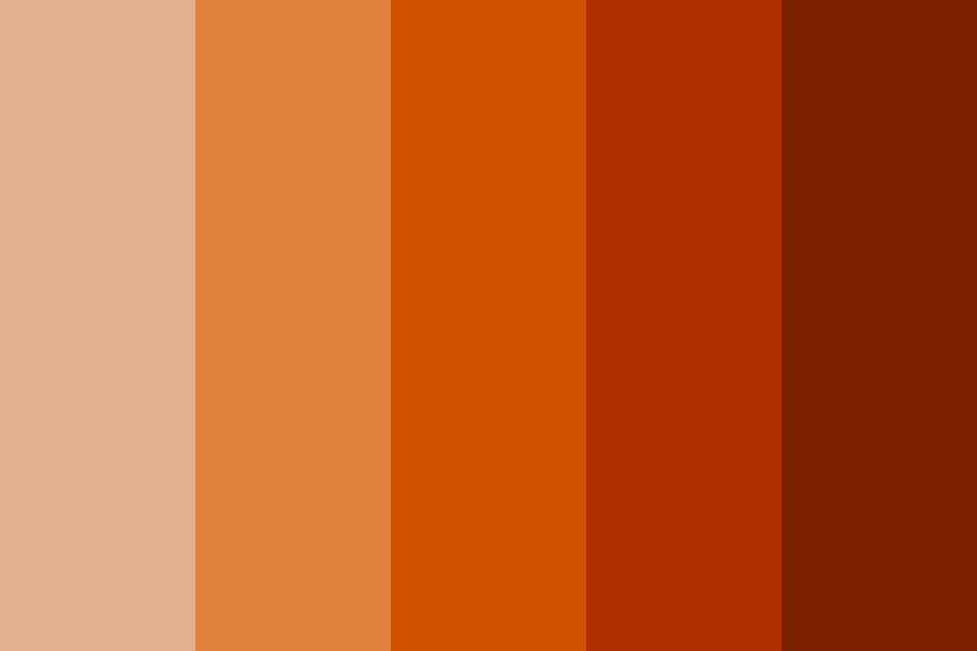 Burnt Blood Orange Color Palette