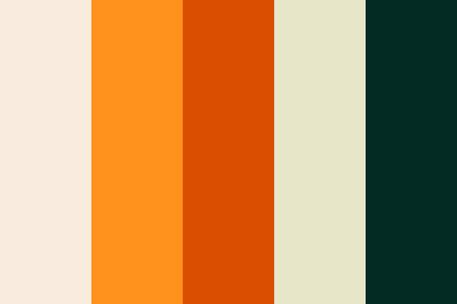 orange and green 5 Color Palette
