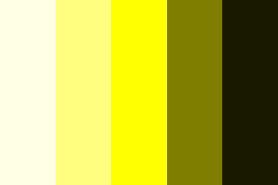 yellow tints and shades color palette