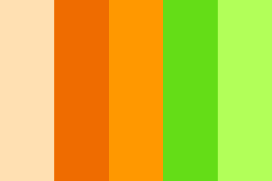 Orange and Green Color Palette